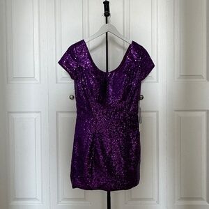 Purple Sequin Dress NWT